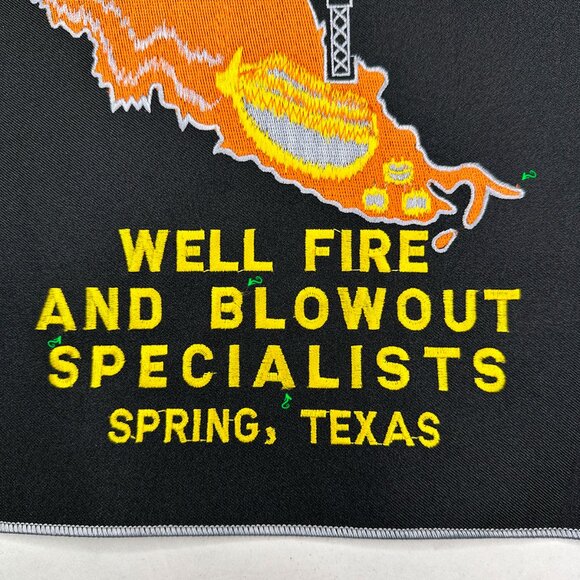 VTG Joe Bowden's Wild Well Control Inc. Spring Texas Large Back Patch 10"x10" - Picture 6 of 8